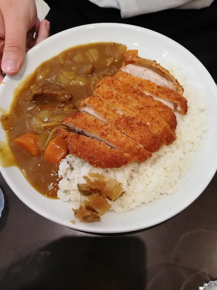 Katsu Curry Rice with Curry and Meat and Chicken